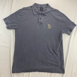 OVO Owl Polo Shirt Mens Medium Blue Octobers Very Own Short Sleeve Drake Canada